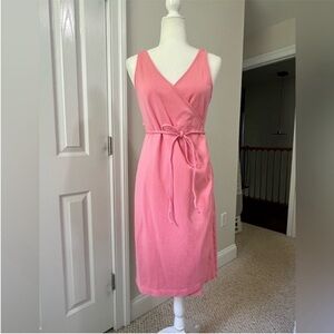 AYR Pink Pima Cotton Yowza Wrap Dress